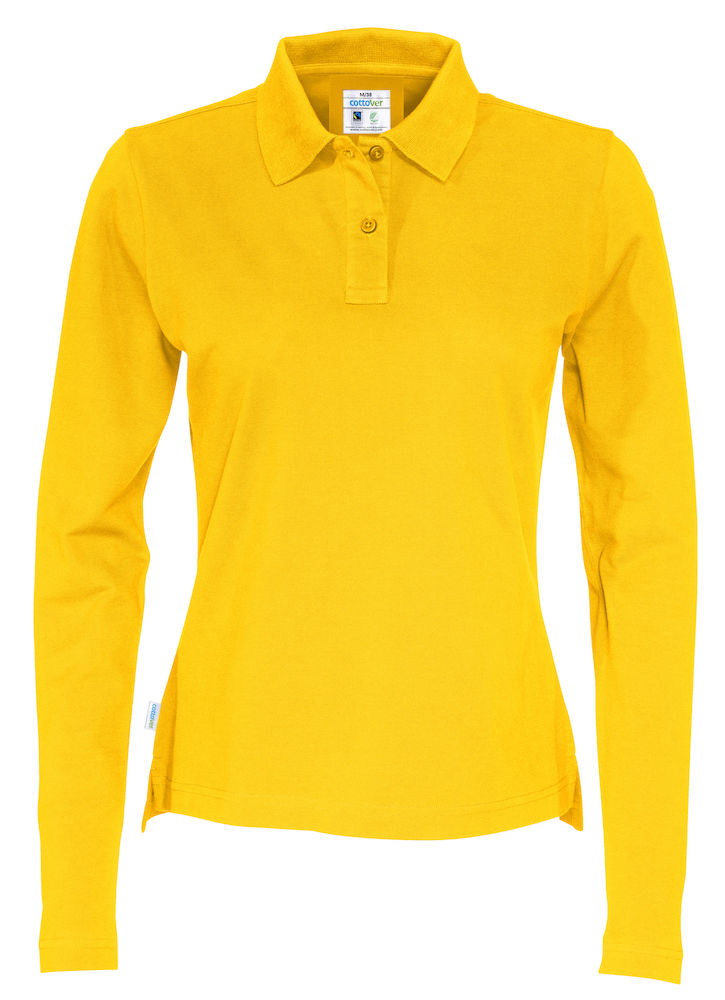 Koszulka polo Pique Long Sleeve Woman 141017 - Yellow