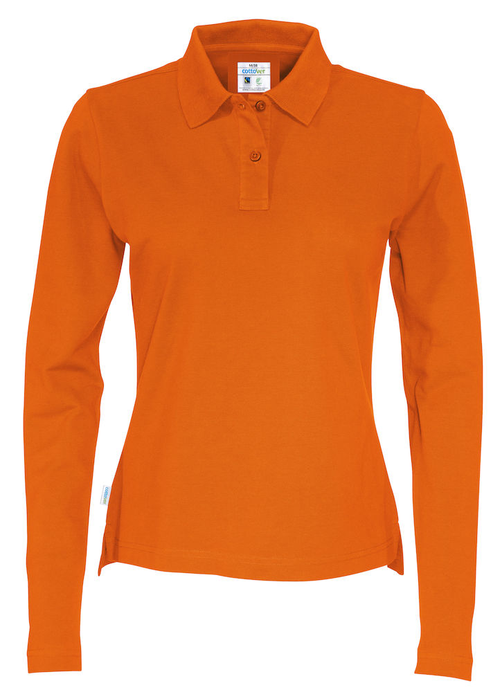 PIQUE LONG SLEEVE WOMAN – ORANGE