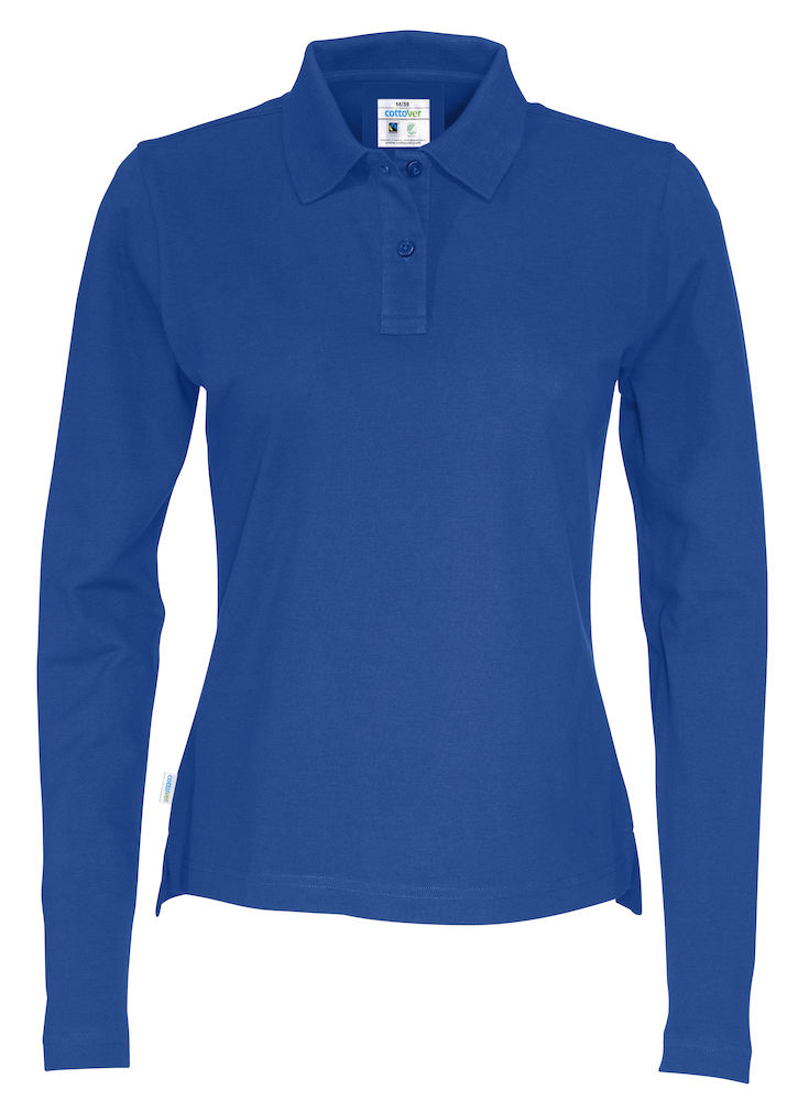 Koszulka polo Pique Long Sleeve Woman 141017 - Royal Blue