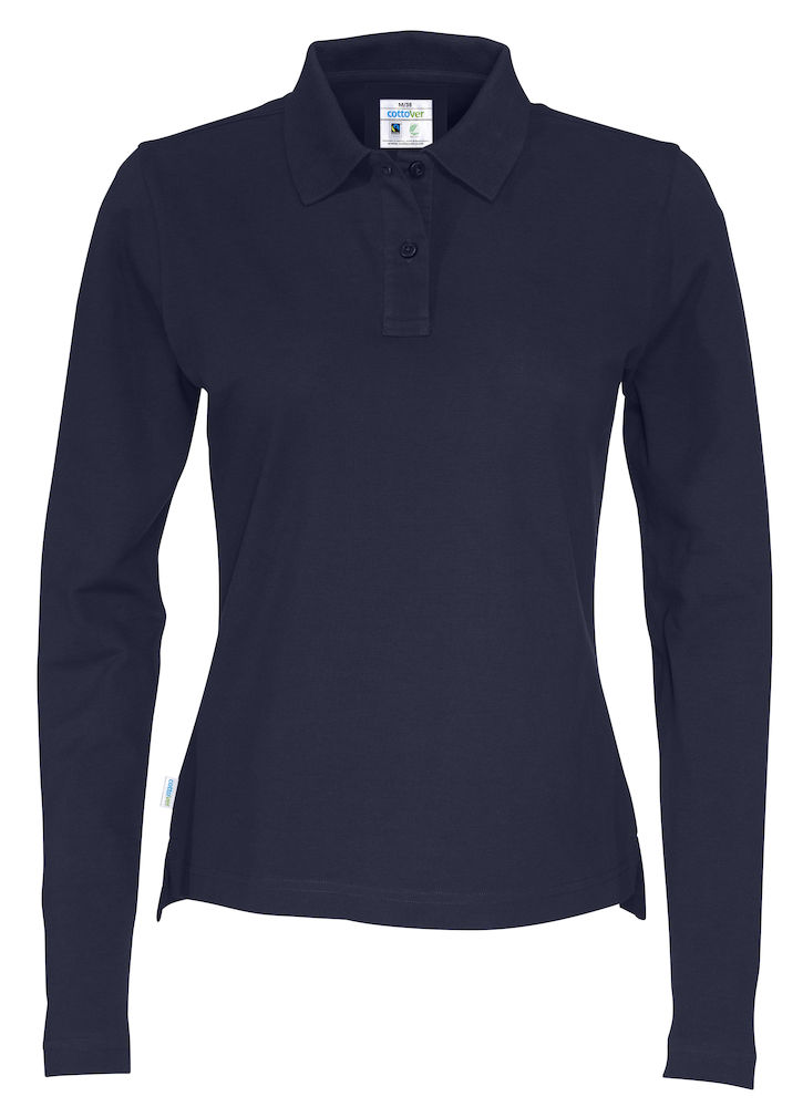 PIQUE LONG SLEEVE WOMAN – NAVY