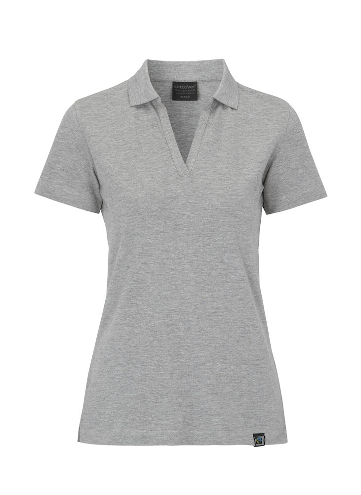 Koszulka polo Stretch Pique Woman 141505 - Grey Melange