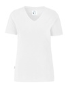 STRETCH V-NECK WOMAN – WHITE
