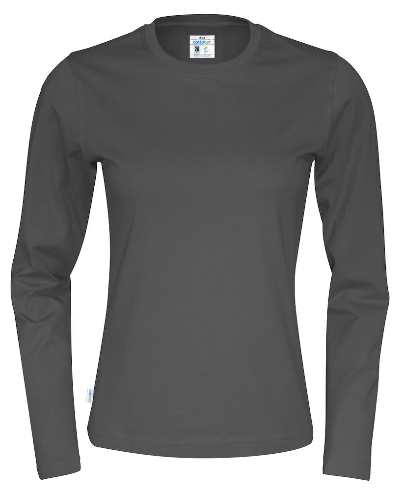 T-SHIRT LONG SLEEVE WOMAN – CHARCOAL