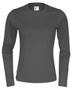 T-SHIRT LONG SLEEVE WOMAN – CHARCOAL