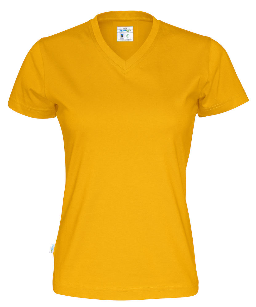 T-SHIRT V-NECK WOMAN – YELLOW