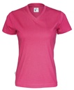 T-SHIRT V-NECK WOMAN – CERISE