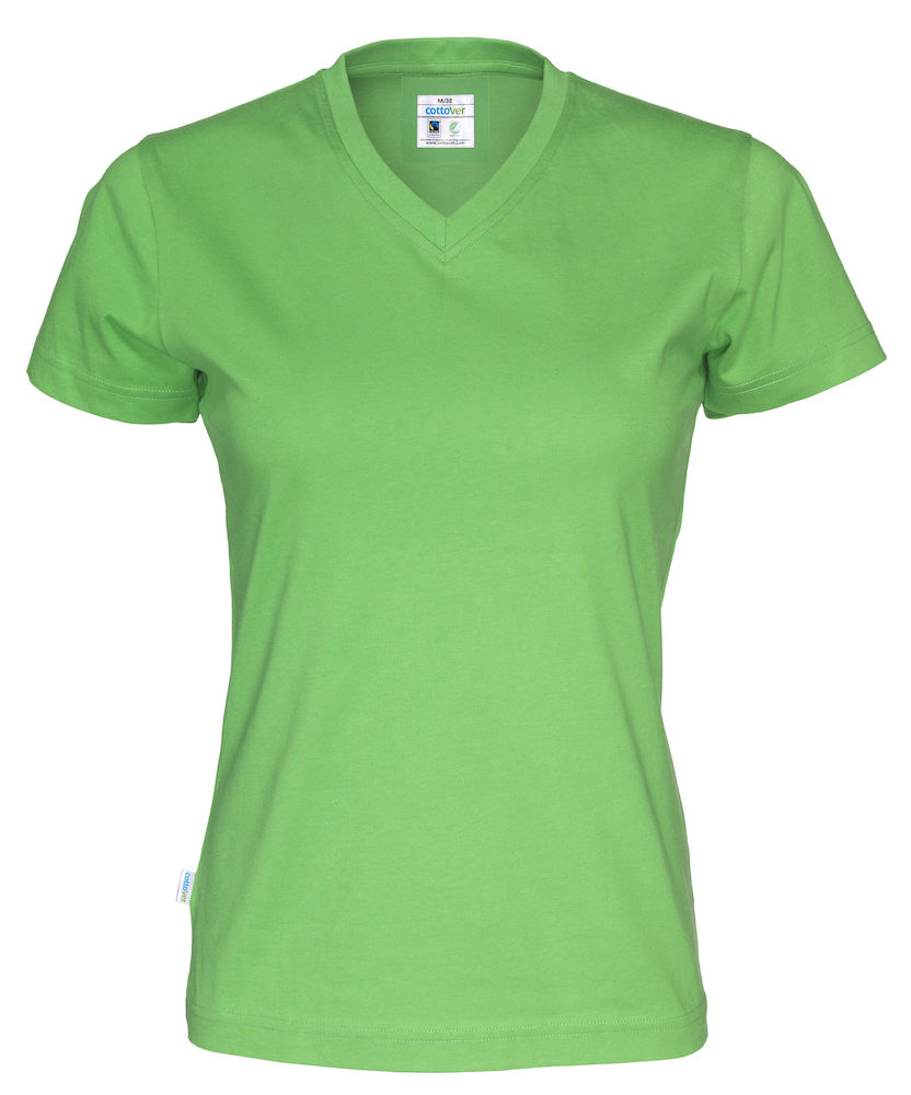 T-SHIRT V-NECK WOMAN – GREEN