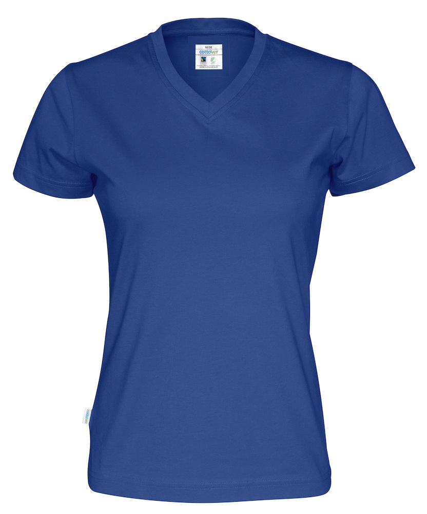 T-SHIRT V-NECK WOMAN – ROYAL BLUE