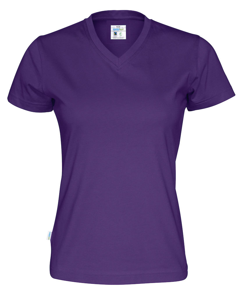 T-SHIRT V-NECK WOMAN – PURPLE