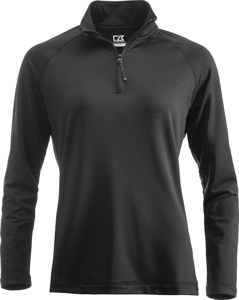 COOS BAY HALF ZIP WOMAN – BLACK