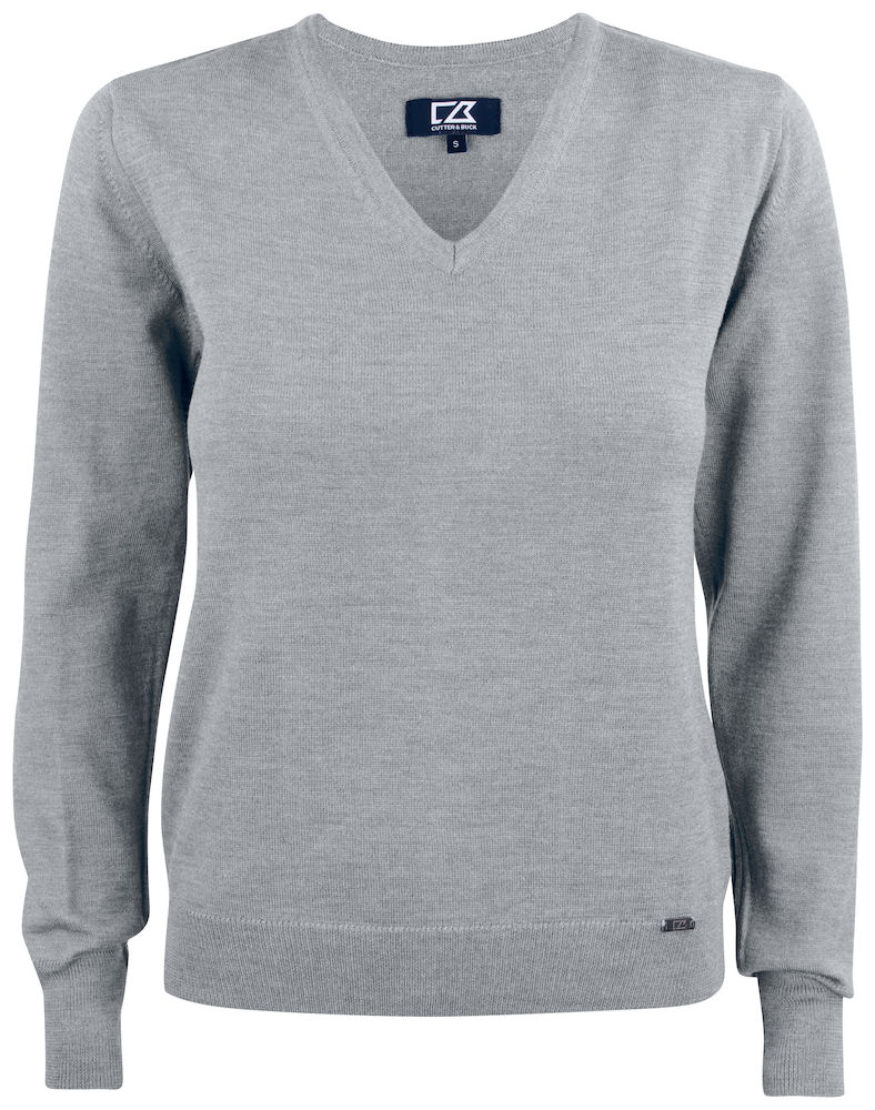 EVERETT V-NECK WOMAN – GREY MELANGE