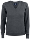 EVERETT V-NECK WOMAN – ANTHRACITE MELANGE