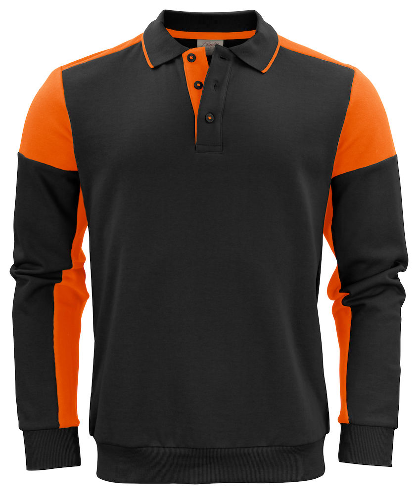 Bluza robocza Prime Polosweater 2262060 - Black/ Orange