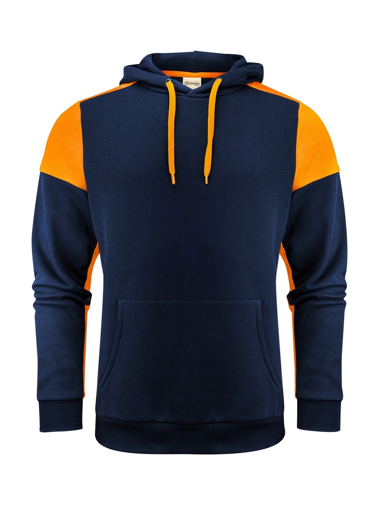 PRIME HOODIE – NAVY/NEON ORANGE