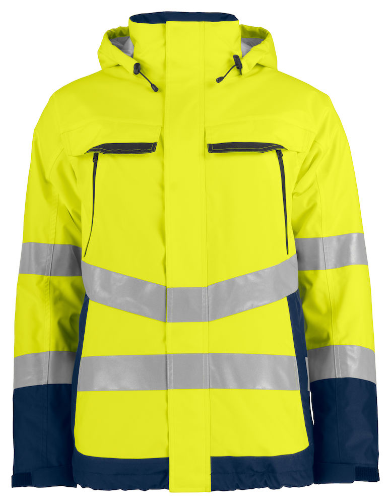 6441 WYŚCIEŁANA FUNKCJONALNA KURTKA – YELLOW/ NAVY