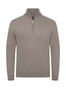 OAKVILLE HALF ZIP SWEATER – NOUGAT MELANGE