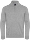 OAKVILLE HALF ZIP SWEATER – GREY MELANGE