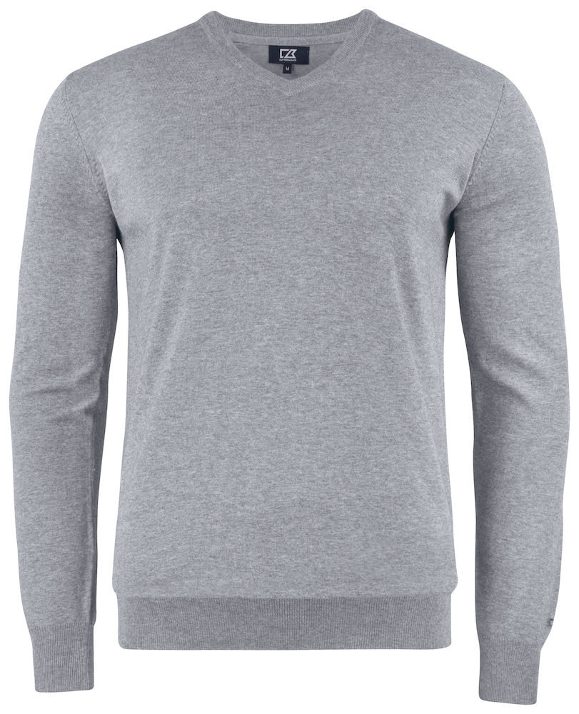 OAKVILLE V-NECK – GREY MELANGE