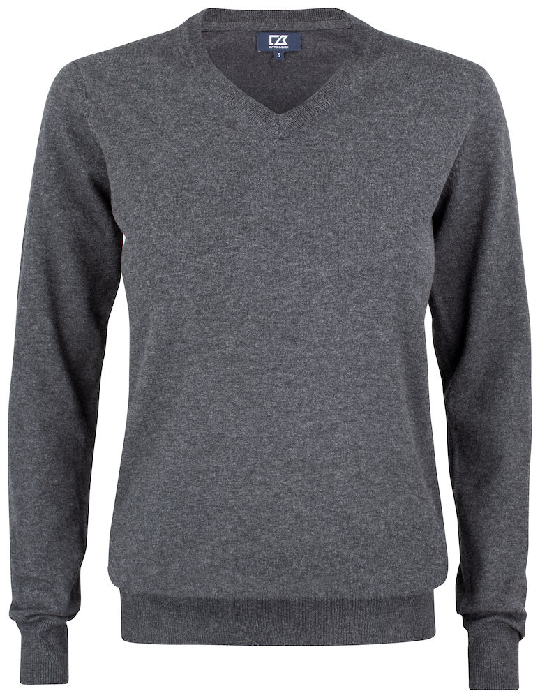 OAKVILLE V-NECK WOMAN – ANTHRACITE MELANGE
