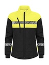 7421 Lekka damska kurtka pikowana – BLACK/ YELLOW