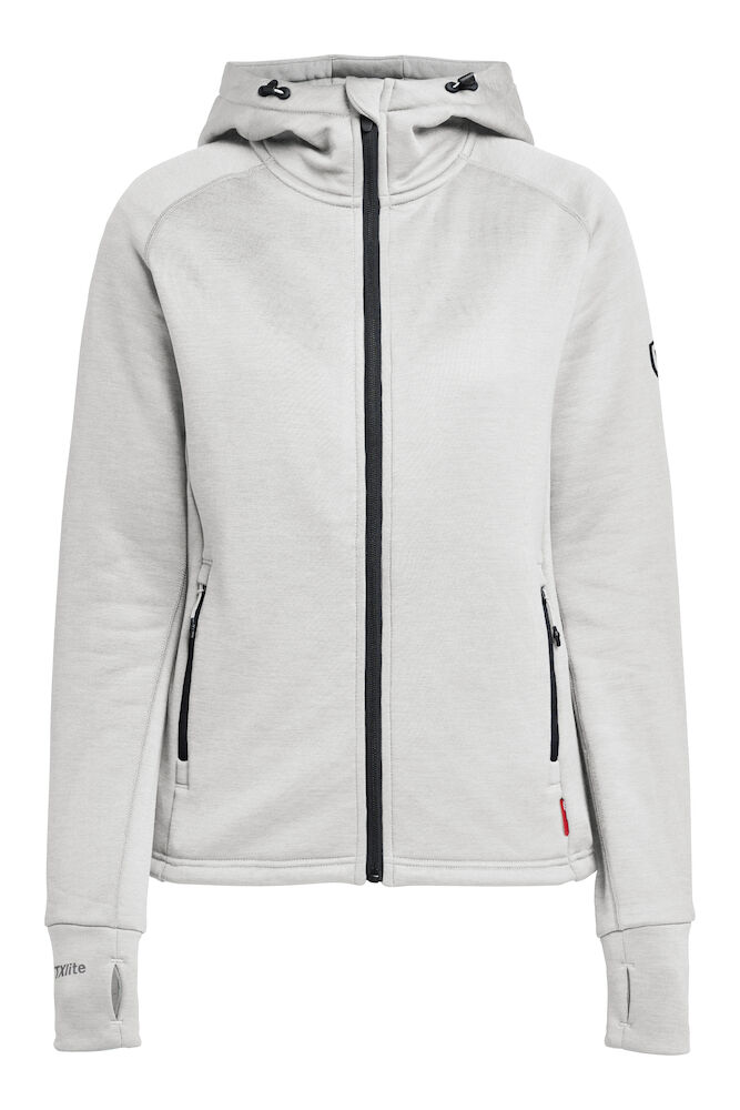 TXLITE HOODIE ZIP WOMAN – LIGHT GREY