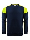 PRIME CREWNECK – NAVY/NEON YELLOW