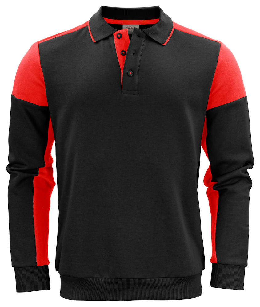 Bluza robocza Prime Polosweater 2262060 - Black/Red
