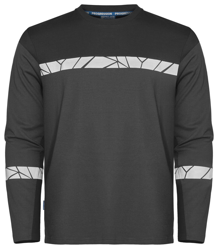 7002 T-shirt z długim rękawem – GREY/ BLACK