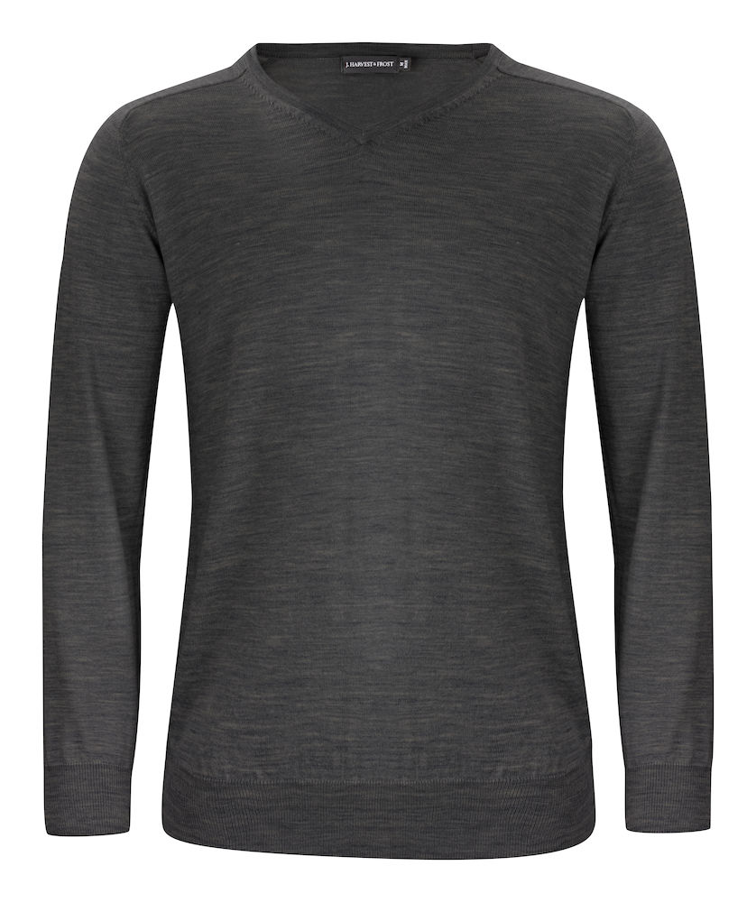 Sweter Merino V-Neck 2930101 - Dark Grey Melange