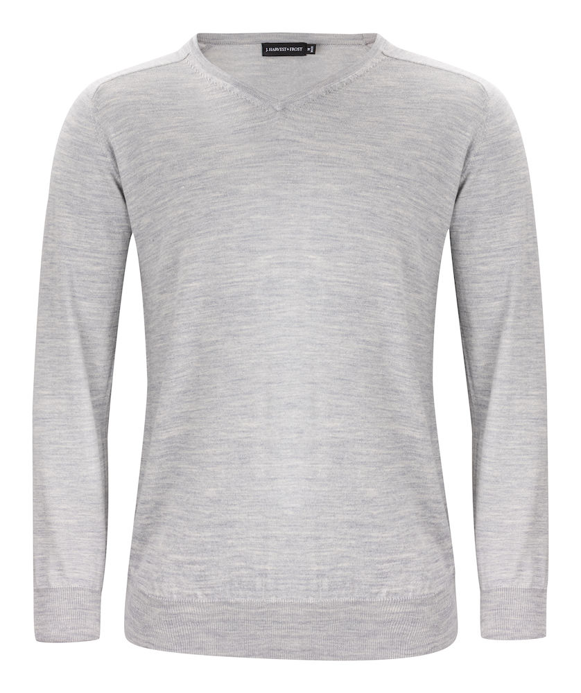 Sweter Merino V-Neck 2930101 - Light Grey Melange