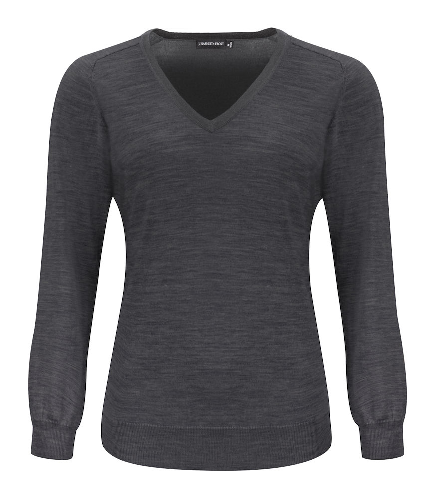 Sweter Merino V-Neck Woman 2930103 - Dark Grey Melange
