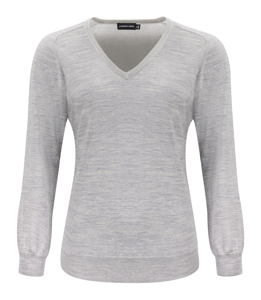 Sweter Merino V-Neck Woman 2930103 - Light Grey Melange