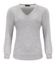 Sweter Merino V-Neck Woman 2930103 - Light Grey Melange