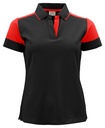PRIME POLO WOMAN – BLACK/RED