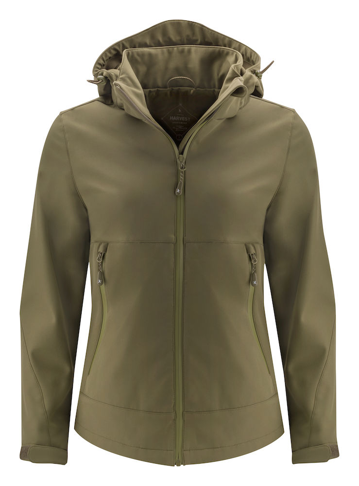 LODGETOWN WOMAN SOFTSHELL – MOSS GREEN