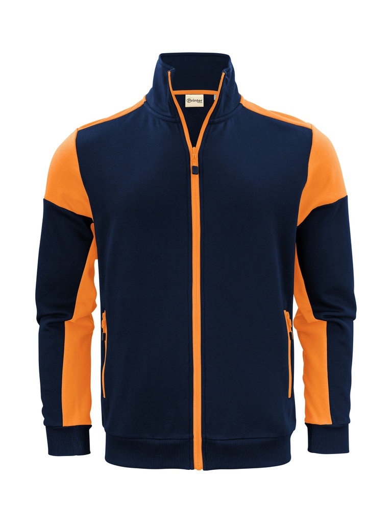 PRIME SWEATVEST – NAVY/NEON ORANGE
