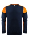 PRIME CREWNECK – NAVY/NEON ORANGE