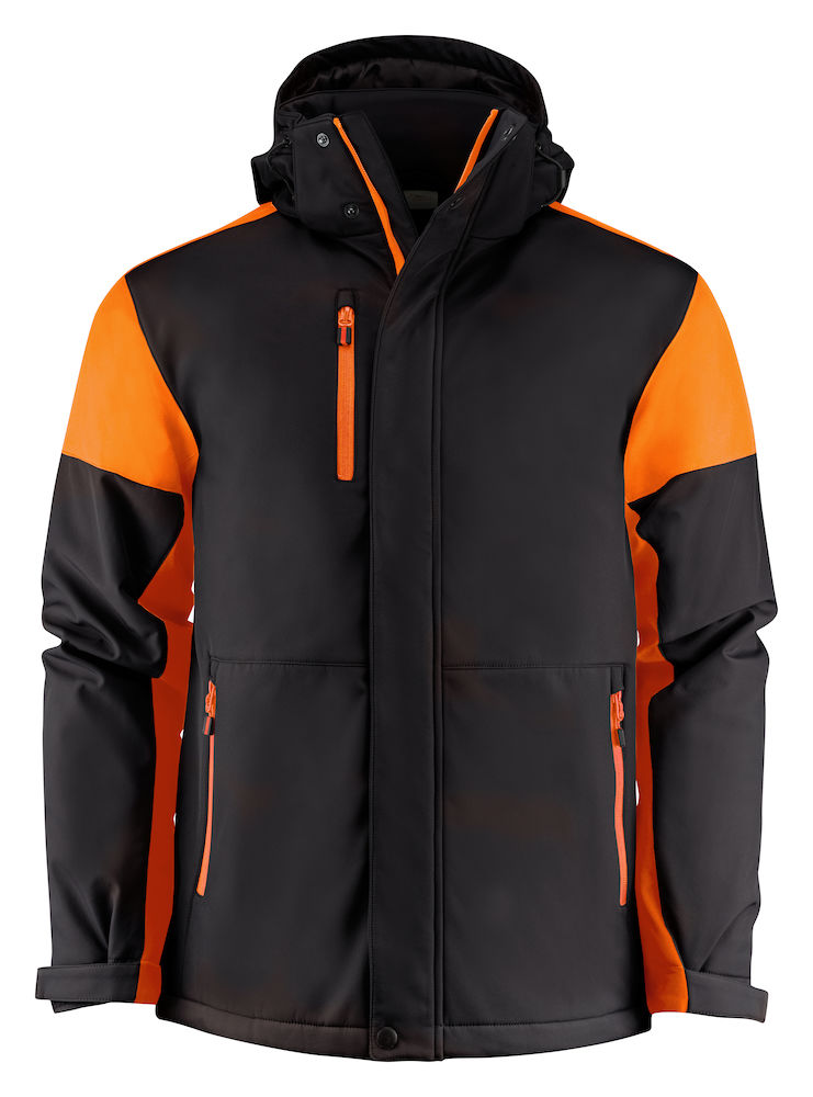PRIME PADDED SOFTSHELL – BLACK/ ORANGE