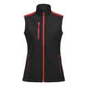 PRIME SOFTSHELL VEST WOMAN – BLACK/RED