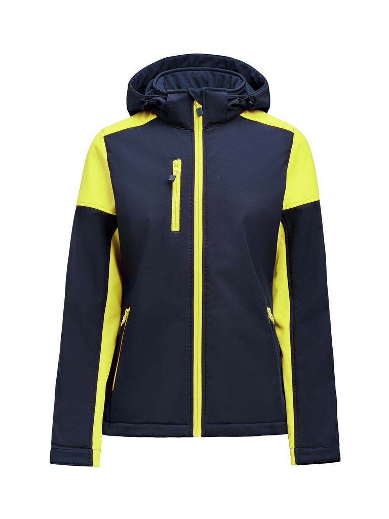 PRIME SOFTSHELL WOMAN – NAVY/NEON YELLOW