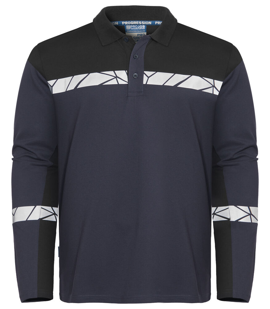 Koszulka polo 7004 z długim rękawem 647004 - Navy/ Black