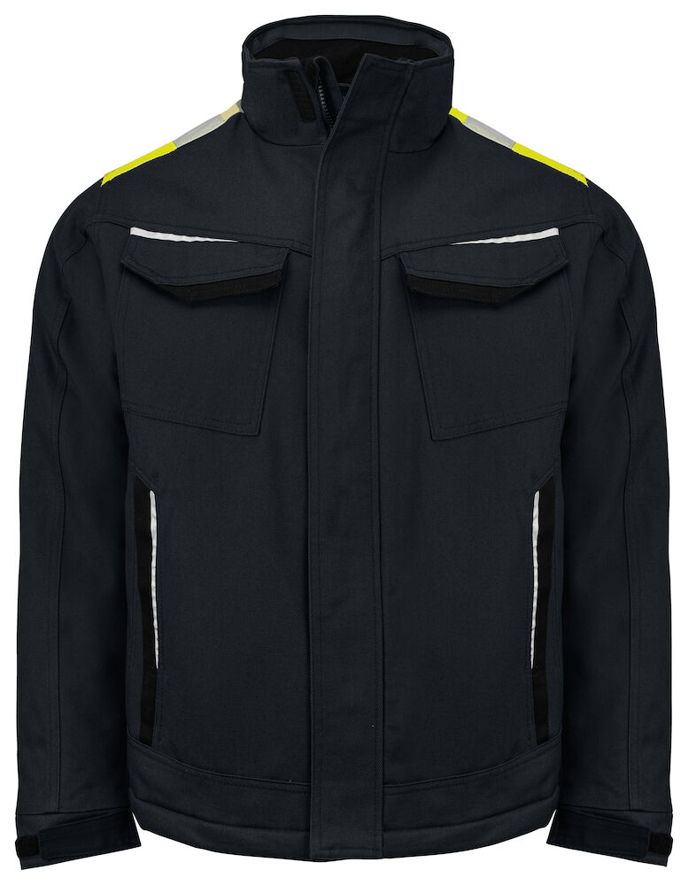 5438 KURTKA Z PODSZEWKĄ – BLACK/ YELLOW