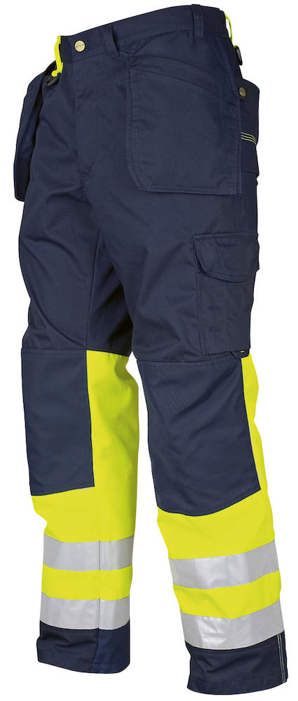 6502 SPODNIE HV KLASA 1 – YELLOW/ NAVY