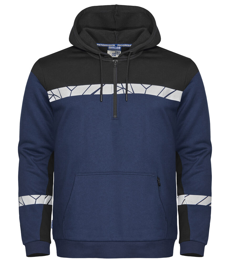 Bluza robocza 7104 Bluza 1/2 zip z kapturem 647104 - Navy/ Black