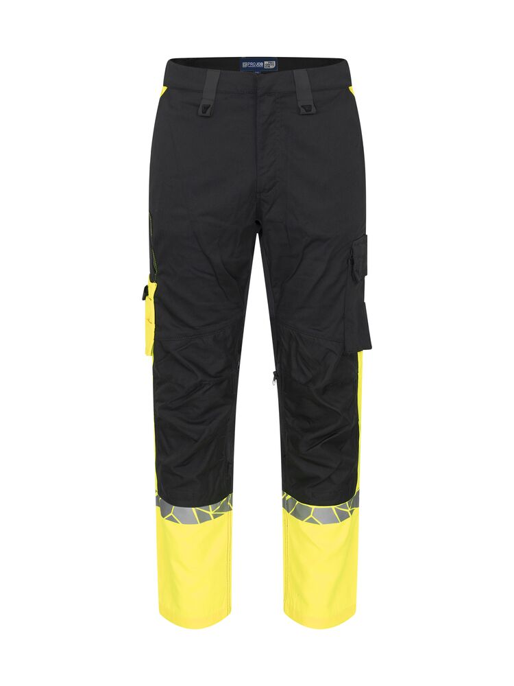 7508 Spodnie robocze – BLACK/ YELLOW