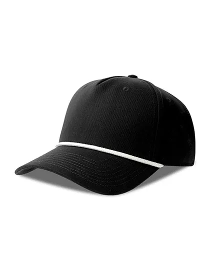 Czapka Z Daszkiem 6-Panelowa Z Ozdobnym Sznurkiem AT542 - Black