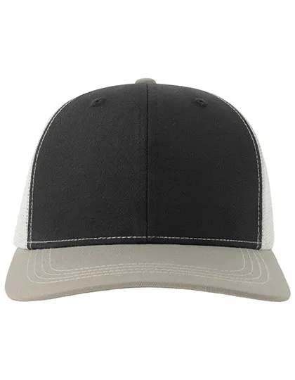 Czapka 6-panelowa Bawelna Recykling AT683 - Black & Grey Melange