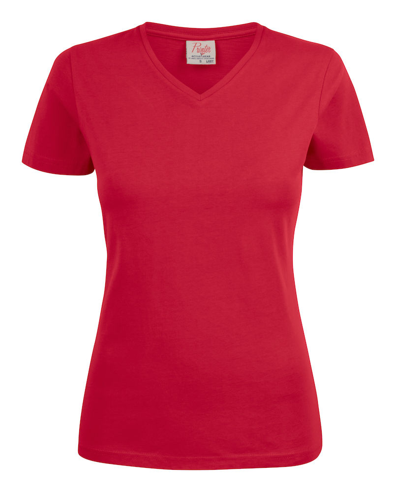 T-shirt Heavy V-Neck Lady 2264025 - Red