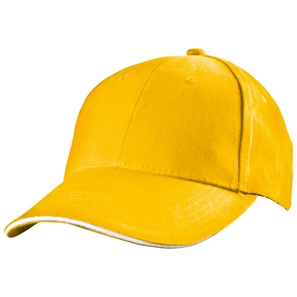 Czapka z daszkiem 6 paneli SAN FRANCISCO 0466 - Żółta