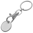 Brelok metalowy z żetonem ARRAS 0477 - Biały
